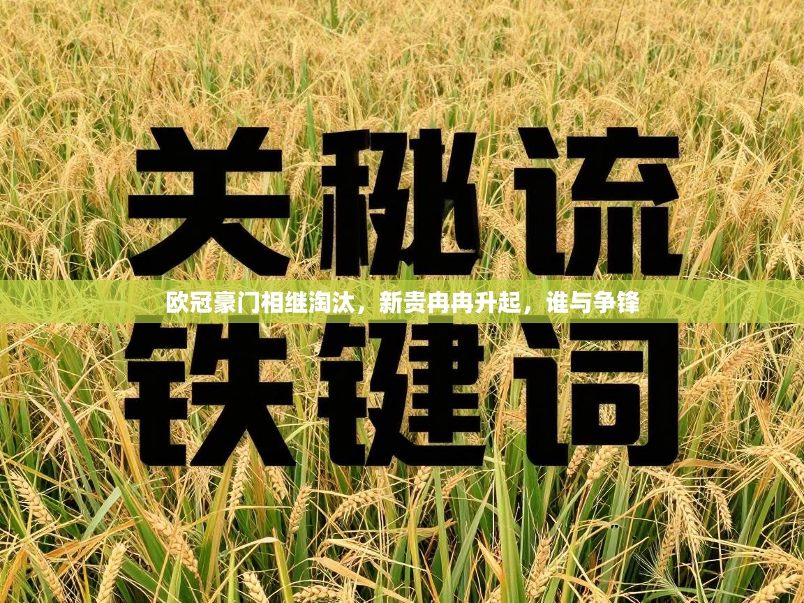 欧冠豪门相继淘汰，新贵冉冉升起，谁与争锋  第2张